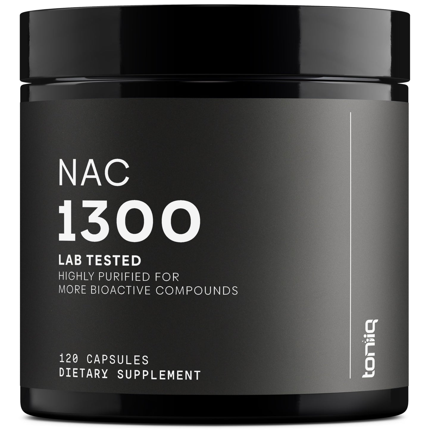 Toniiq 1300mg NAC – 120 Veg N-Acetyl Cysteine Capsules – 98% Purity, Lab Tested