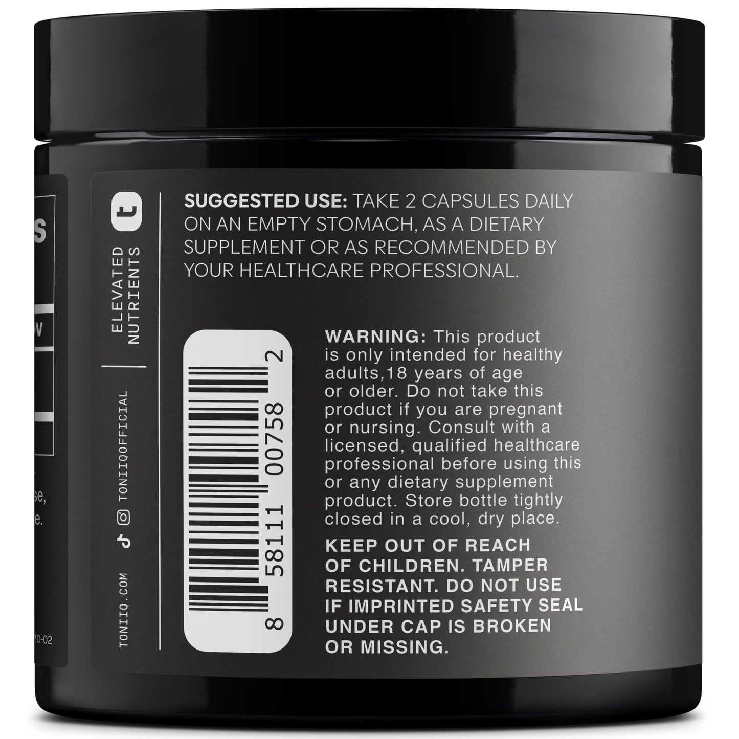 Toniiq 1300mg NAC – 120 Veg N-Acetyl Cysteine Capsules – 98% Purity, Lab Tested