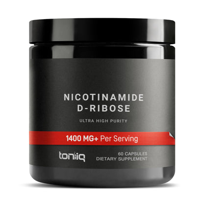 Toniiq NAD+ Ultra High Potency 1400mg | RiaGev D-Ribose Nicotinamide Niacin | 3rd Party Tested