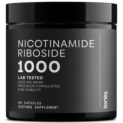 Toniiq Nicotinamide Riboside 1000 mg – High-Potency NR Supplement (60 Veg Capsules) | Third-Party Tested