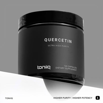 Toniiq Ultra High Purity Quercetin Capsules - 95%+ Purified, 1000mg Per Serving, 120 Capsules