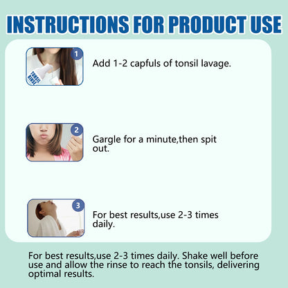 Tonsil Rinse Mouthwash – Stone Remover, Alcohol-Free Mint 10 FL OZ