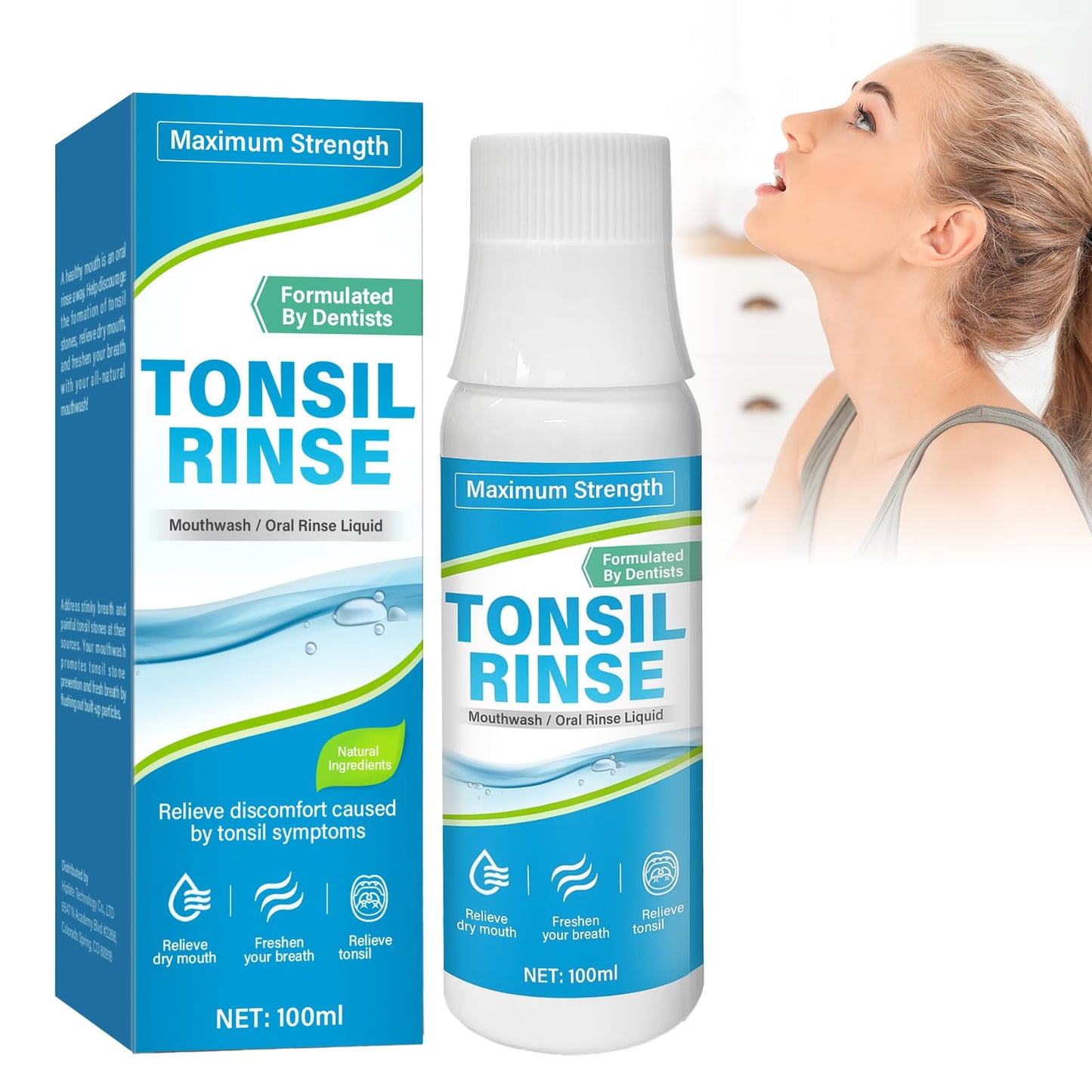 Tonsil Stone Mouthwash - Removes Stones, Relieves Bad Breath & Dry Mouth