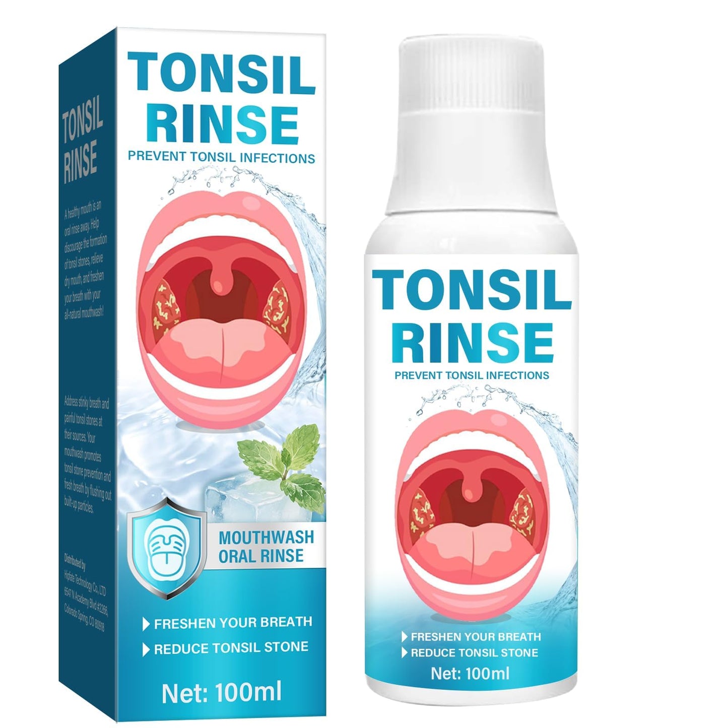 Tonsil Stone Remover Mouthwash - Natural Ingredients, Fresh Breath