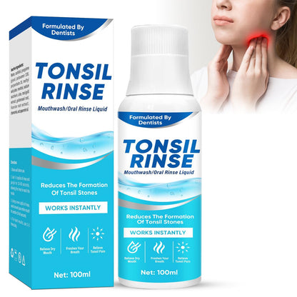 Tonsil Stone Remover Mouthwash - Natural Ingredients, Soothes Tonsils & Fresh Breath (Mint)