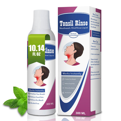Tonsil Stone Remover with Alcohol-Free Oral Rinse – 300ml (10.14 fl oz) | Fresh Breath