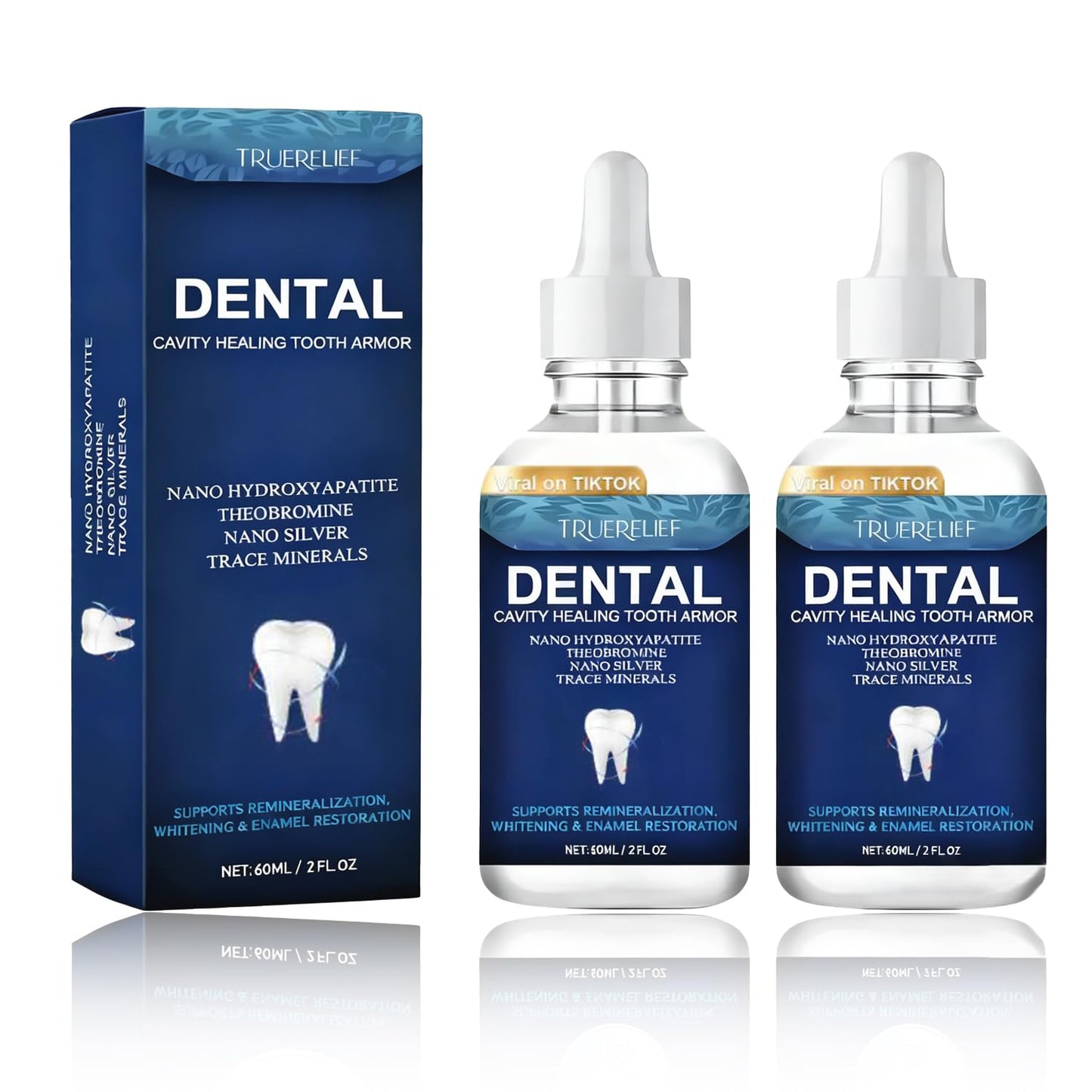 Cavity Healing Tooth Armor Liquid – Transparent Enamel Strengthening with Hydroxyapatite