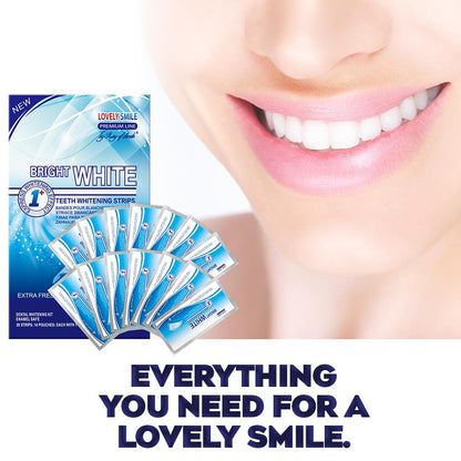 Lovely Smile Premium Teeth Whitening Strips – Enamel Safe, White Teeth in 1 Hour, No Slip & No Sensitivity | 28 Mint Strips by Ray of Smile