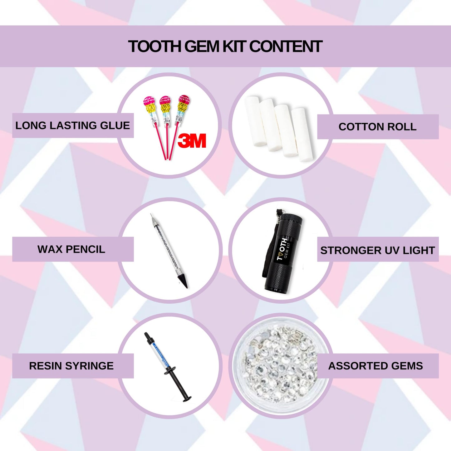 Tooth Gem Kit Pro for Beginners & Pros – 30+ Gems, Glue & UV Light, Made in USA