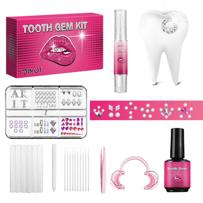 Tooth Gems Kit with Light — 139-Piece DIY Tooth Jewelry Set (2025) for Men & Women