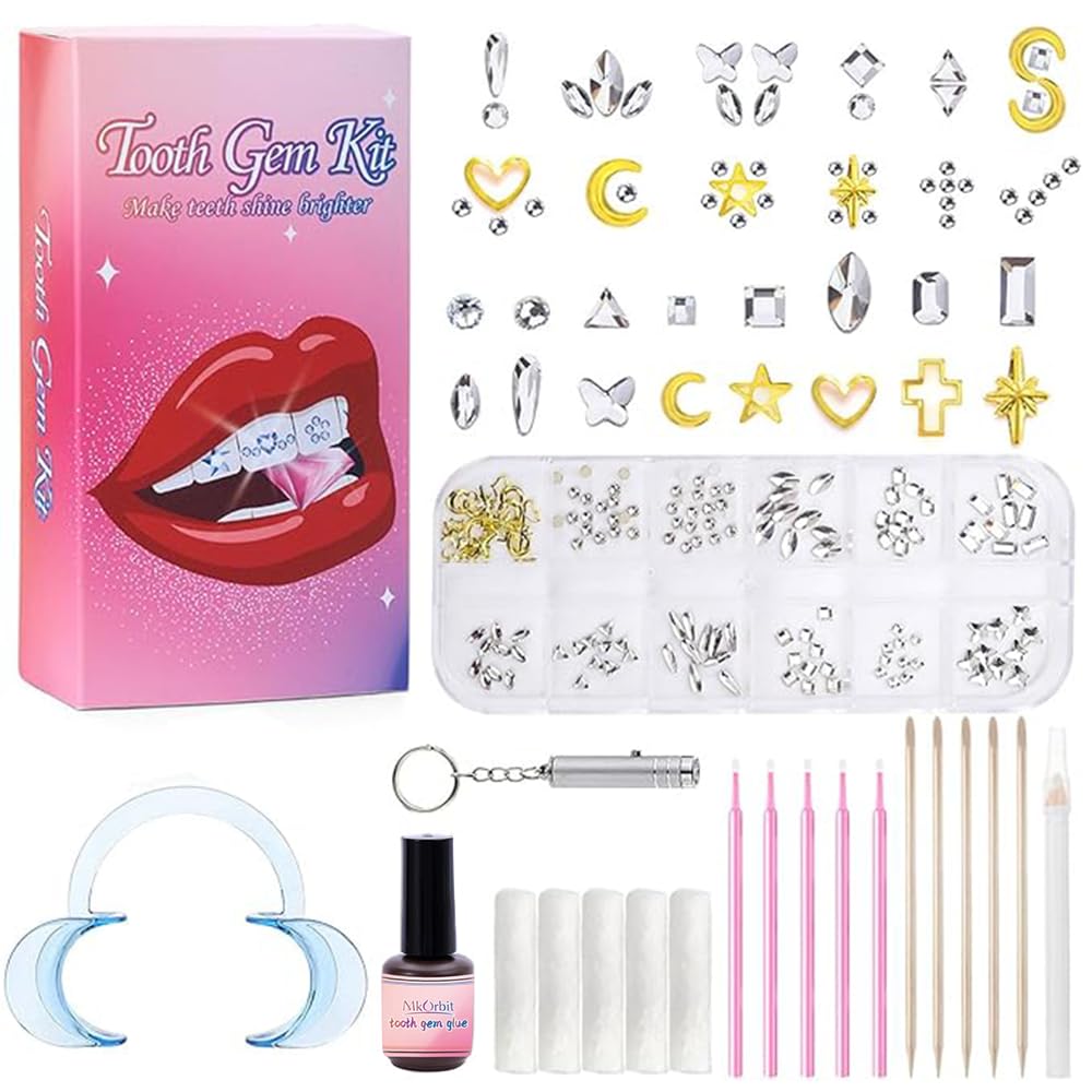 Tooth Gems DIY Jewelry Kit - Fashionable Teeth Crystals Starter Kit