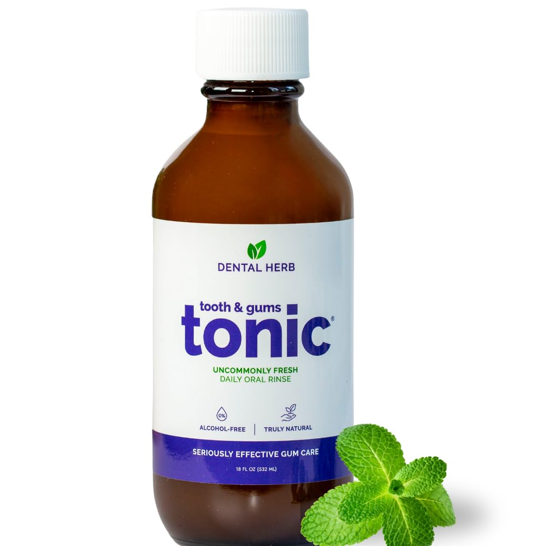 Soothe Gums & Freshen Breath Naturally | Herbal Oral Rinse with Essential Oils | Alcohol-Free, Fluoride-Free Mouthwash | Plant-Based Oral Care | Tooth & Gums Tonic by Dental Herb Company