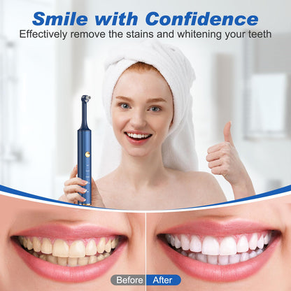 Tooth Polisher & Whitening Kit – 5 Heads, 4 Modes, LED Light, USB Rechargeable