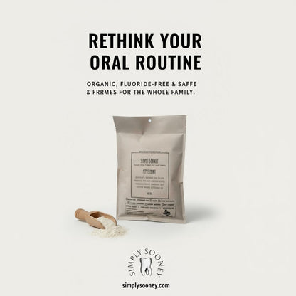 Remineralizing Organic Vegan Fluoride-Free Tooth Powder – Peppermint