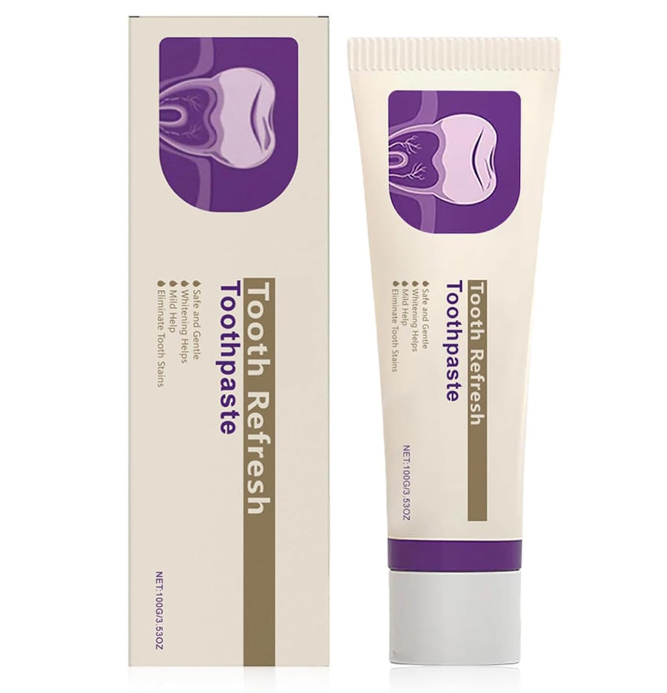 Tooth Refresh Toothpaste – Natural Fresh Breath & Enamel Care (2-Pack)