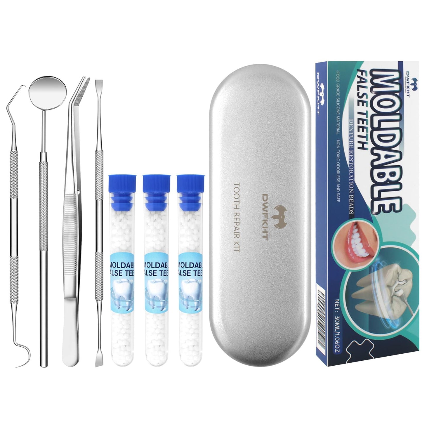 Tooth Repair Kit – Moldable False Teeth | DIY Temporary Fill, Safe & Non-Toxic