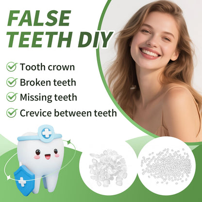 Tooth Repair Kit for Missing or Broken Teeth – Moldable Beads White A04