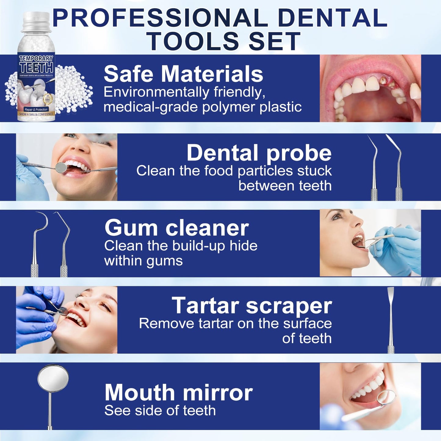 Tooth Repair Kit – Moldable Tooth Filling & DIY Dental Restoration