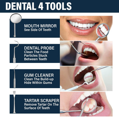 Tooth Repair Kit - Temporary Fake Teeth Replacement with Dental Mirror Tools | Ceonam