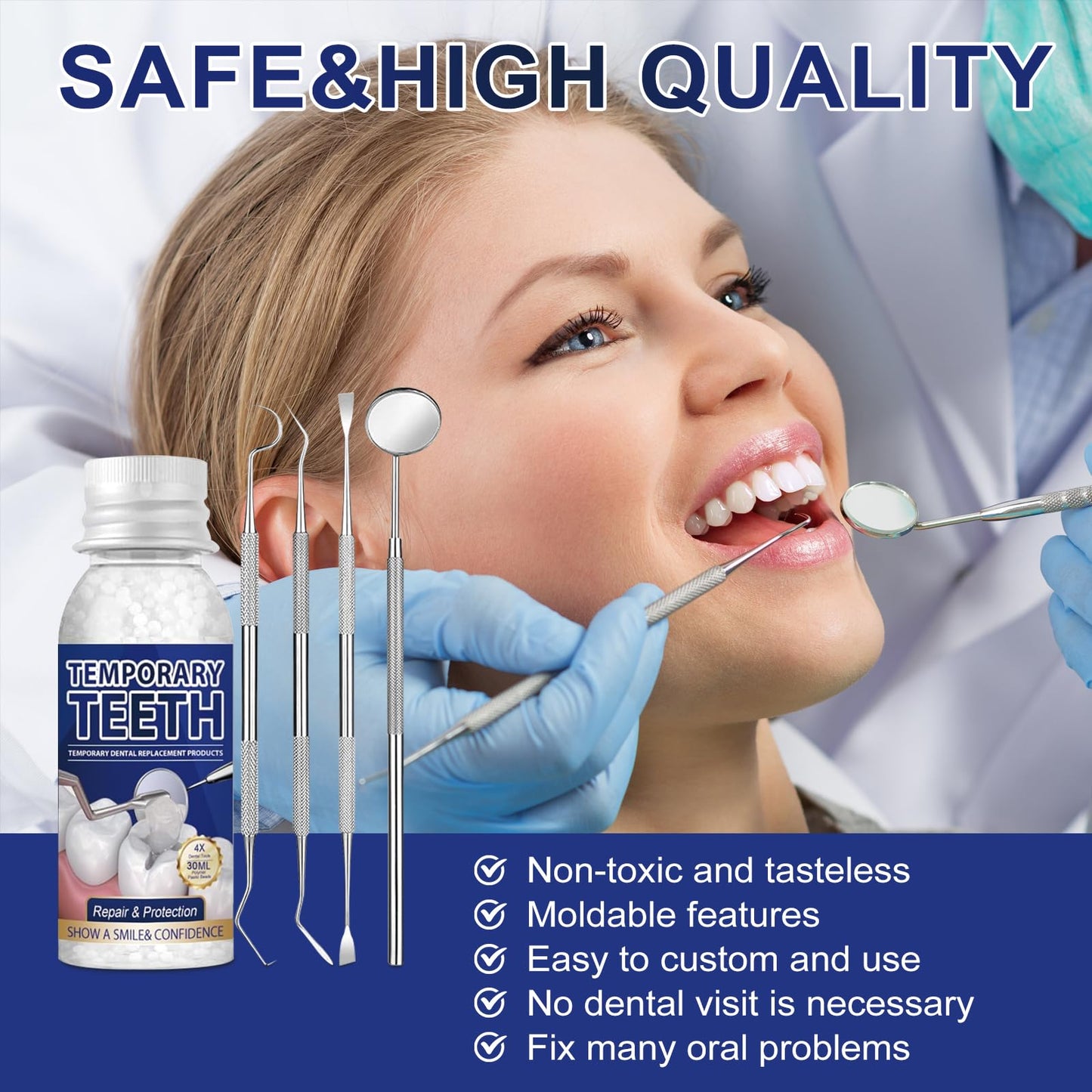 Tooth Repair Kit – Moldable Tooth Filling & DIY Dental Restoration