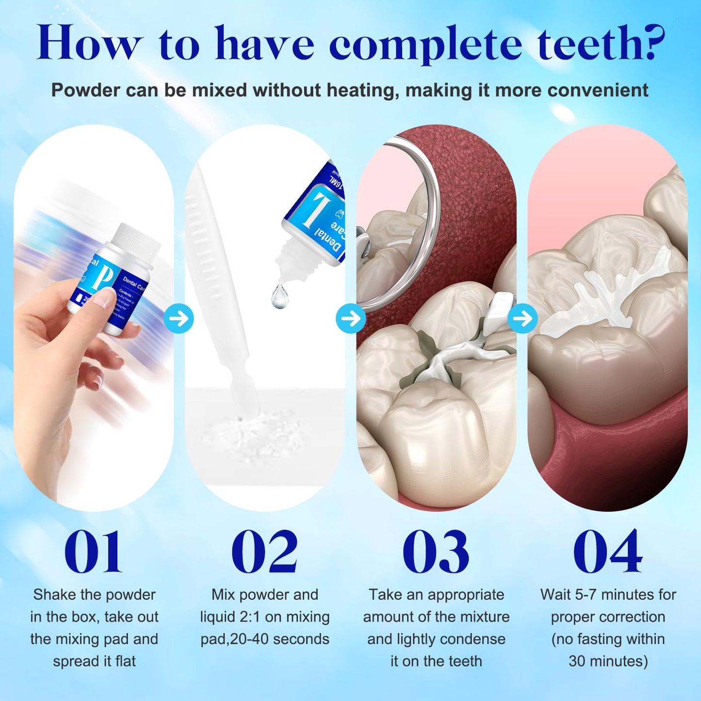Tooth Repair Kit – Zinc Oxide Eugenol Cement for Temporary Teeth Restoration