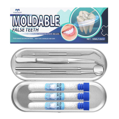 Tooth Repair Kit – Moldable False Teeth | DIY Temporary Fill, Safe & Non-Toxic