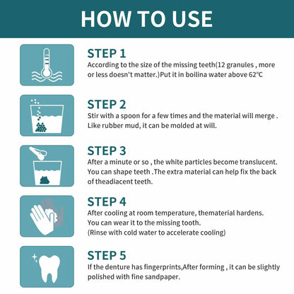 Tooth Repair Kit – Moldable Filling, Temporary Replacement, DIY Dental Care Kit