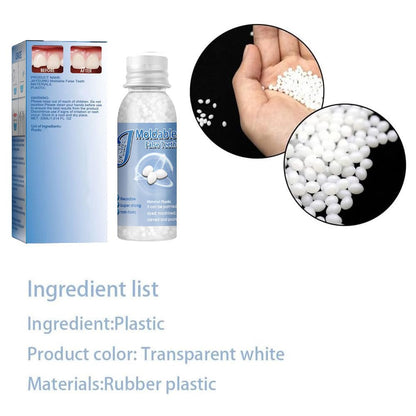 Tooth Repair Kits: 2x30ml Moldable Denture Beads + 4 Tools (2+4 Pack)