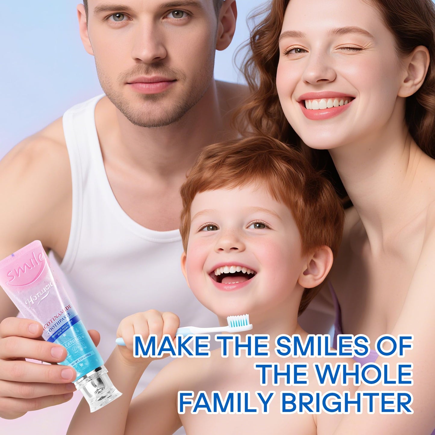 Hotluck Niacinamide Whitening Toothpaste – Mint & Peach, 3.53oz Pack of 4
