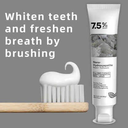 7.5% Nano Hydroxyapatite Toothpaste – Enamel Repair, Deep Cleaning, Gentle Mint, Fluoride-Free (4.23 oz)