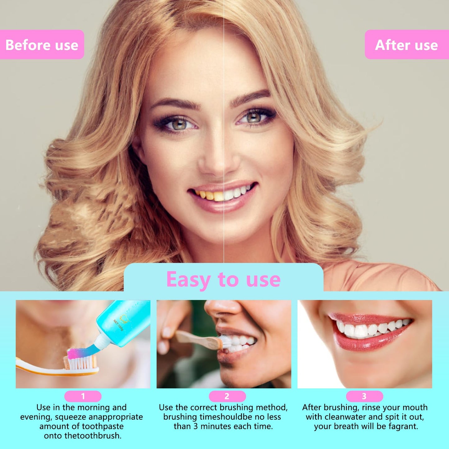 Niacinamide Whitening Toothpaste for Adults | Teeth Whitening Toothpaste | Brilliant Smile 3.53oz