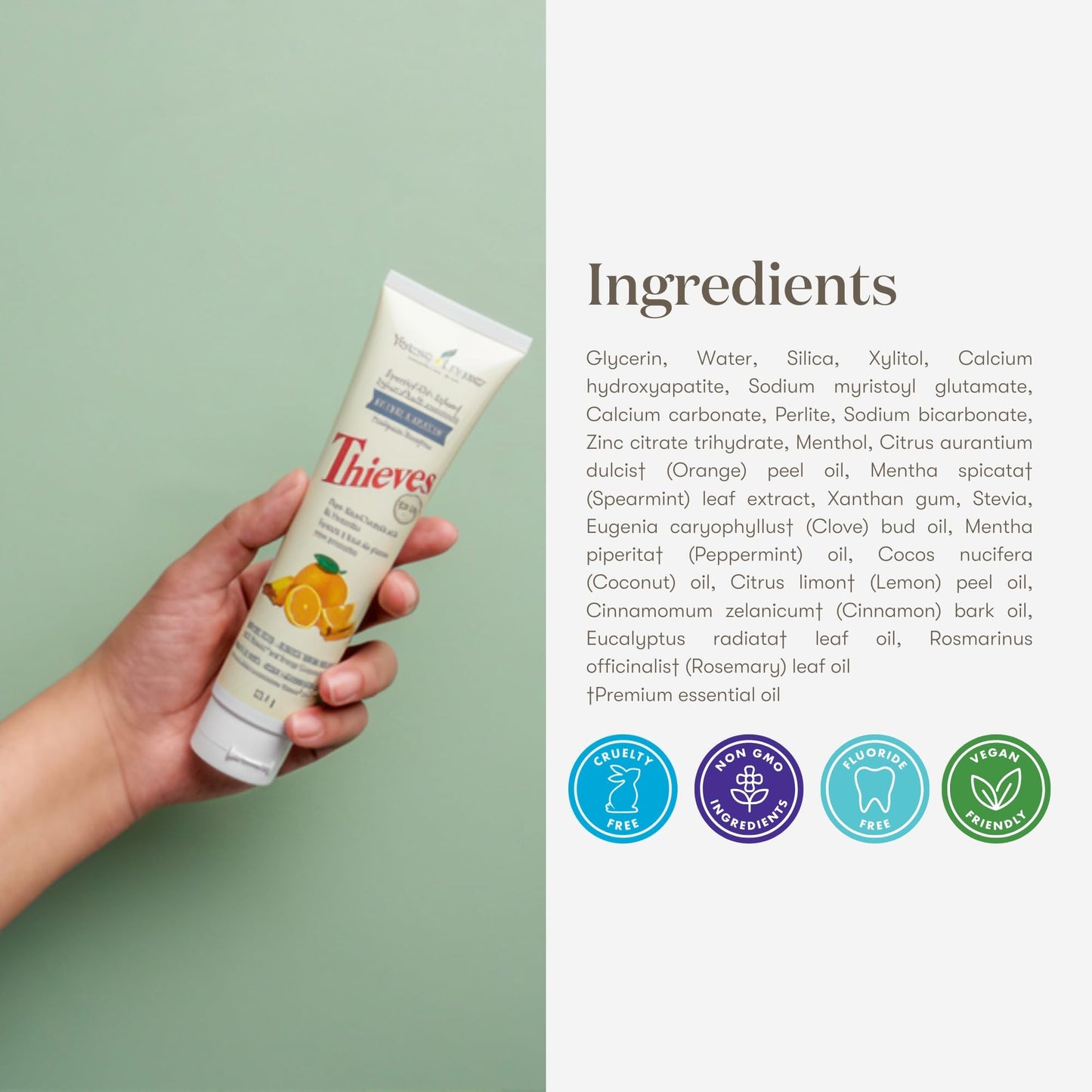 Young Living Thieves Whitening Toothpaste – Fluoride-Free, 4 oz