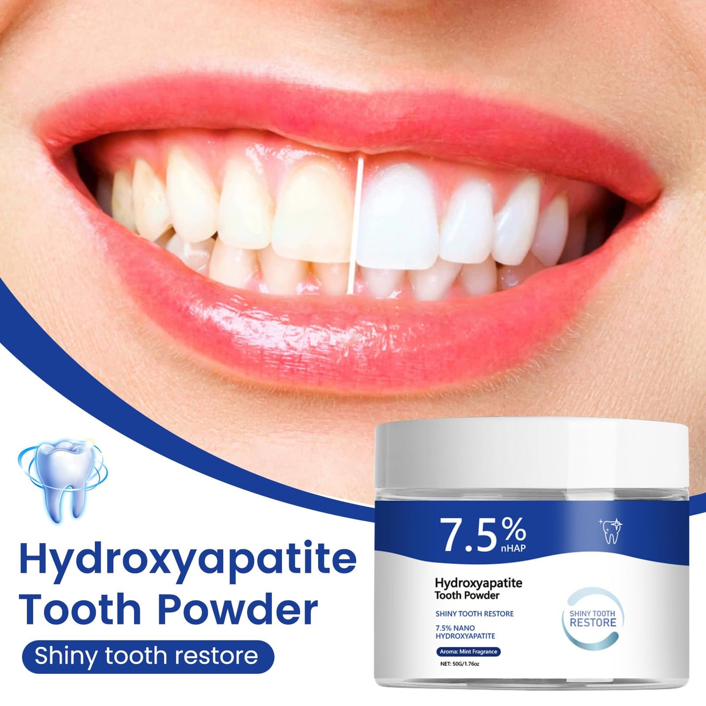 Microcrystalline Hydroxyapatite Toothpaste Powder for Enamel Remineralization