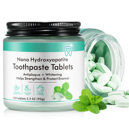 Toothpaste Tablets for Enamel Repair & Whitening – Nano-Hydroxyapatite 5% (90g) Fluoride-Free