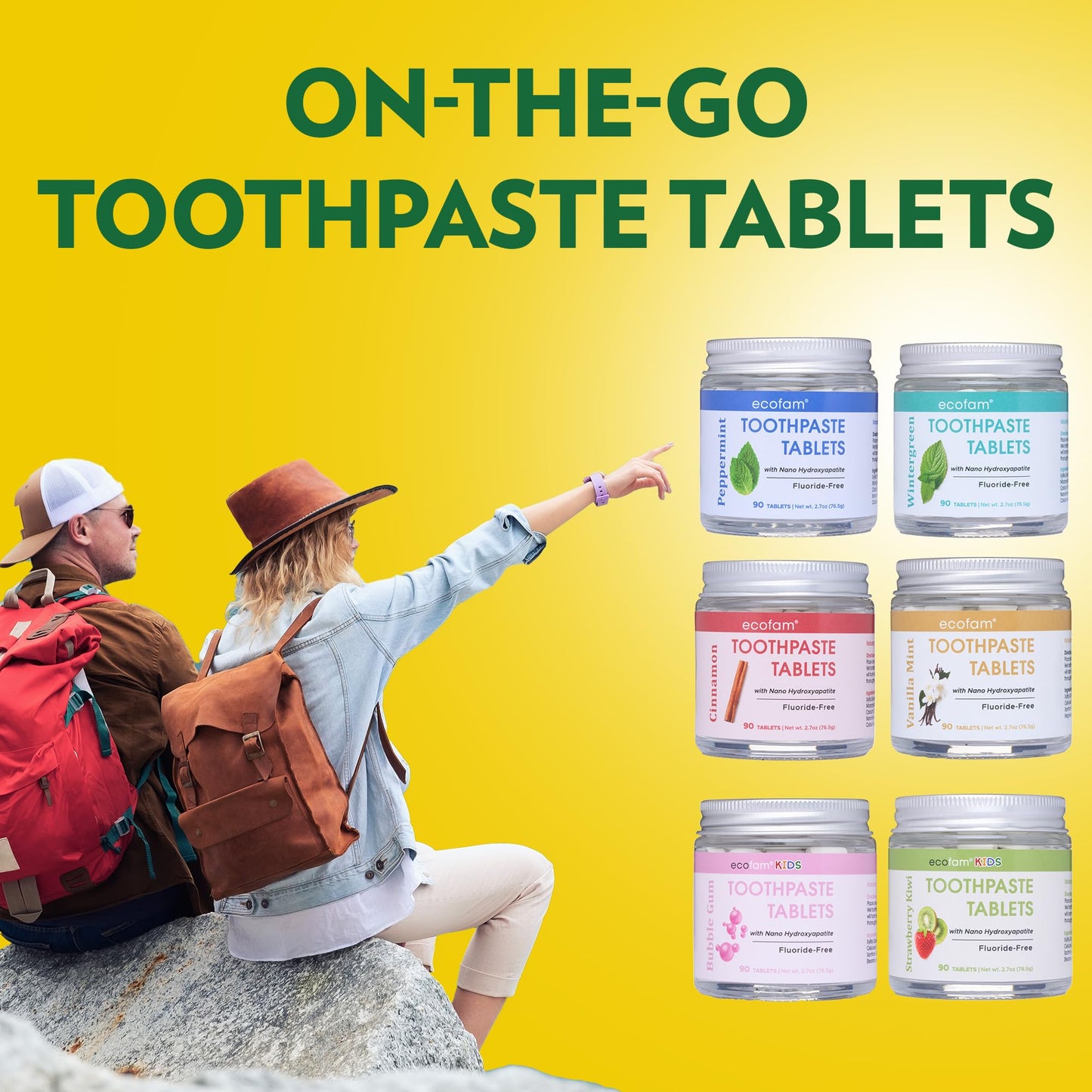 Toothpaste Tablets Wintergreen – Nano Hydroxyapatite, Fluoride Free | 350 Tabs
