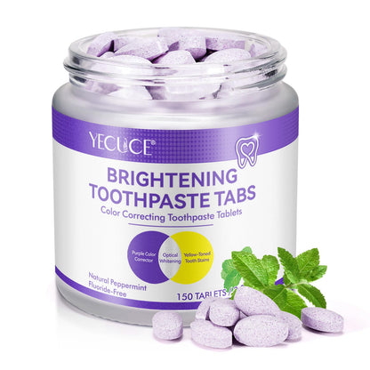 Toothpaste Tabs 150pcs – Nano Hydroxyapatite, Fluoride-Free Peppermint Tablets | Eco & Travel Friendly
