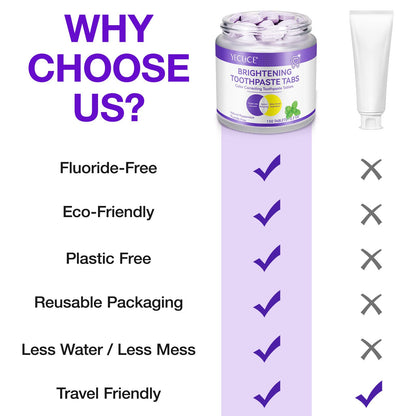 Toothpaste Tabs 150pcs – Nano Hydroxyapatite, Fluoride-Free Peppermint Tablets | Eco & Travel Friendly