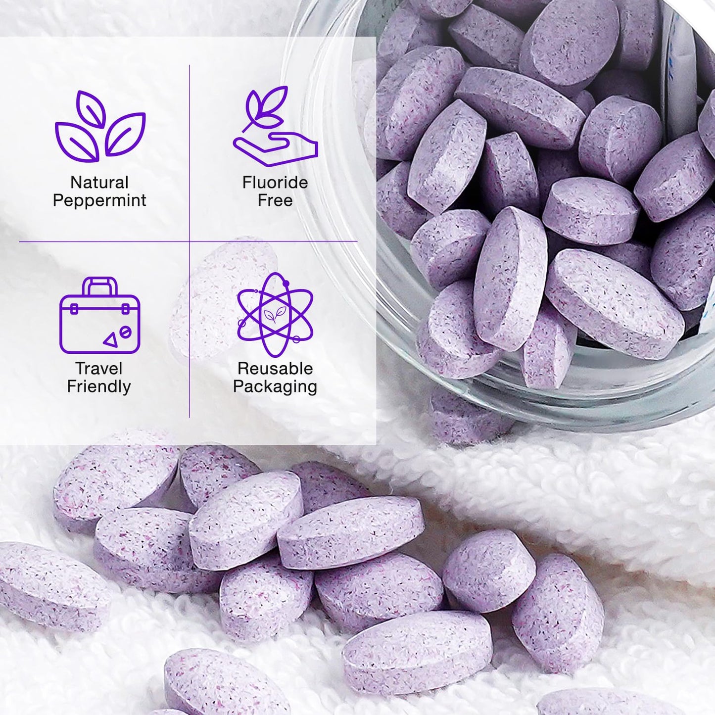Toothpaste Tabs 150pcs – Nano Hydroxyapatite, Fluoride-Free Peppermint Tablets | Eco & Travel Friendly