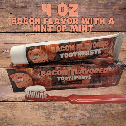 Fresh Pig Bacon Toothpaste – Funny Gag Gift for Bacon Lovers (Fluoride Free)