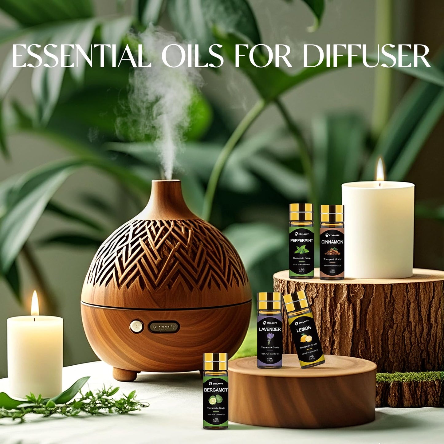 Top 12 Essential Oils Set - Pure Oils for Diffuser, DIY Projects & Gift