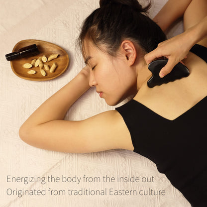 tophld Gua Sha Facial Tools – Natural Bian Stone Jade Massage Set (Wave-Edge)
