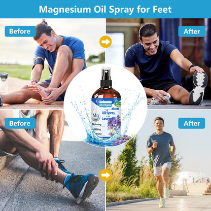 Magnesium Oil for Feet - Lavender 200ml Spray for Sleep & Relaxation