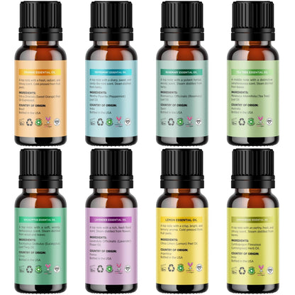 Pure Essential Oil Diffuser Set – Aromatherapy Oils for Home, Travel & Self-Care
