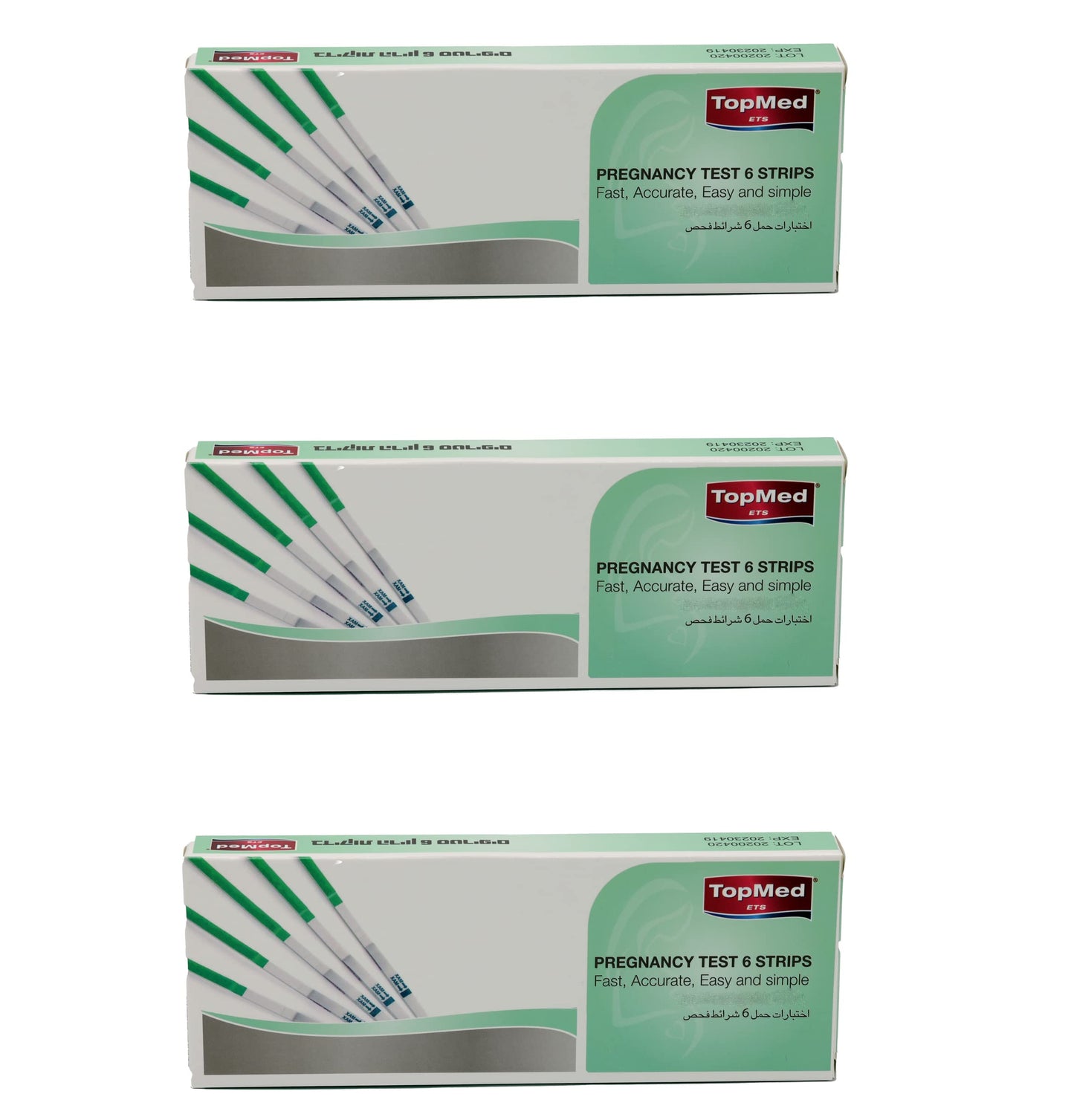 TOPMED ETS Pregnancy Test Strips – Early Detection (25 mIU/mL), 99% Accurate