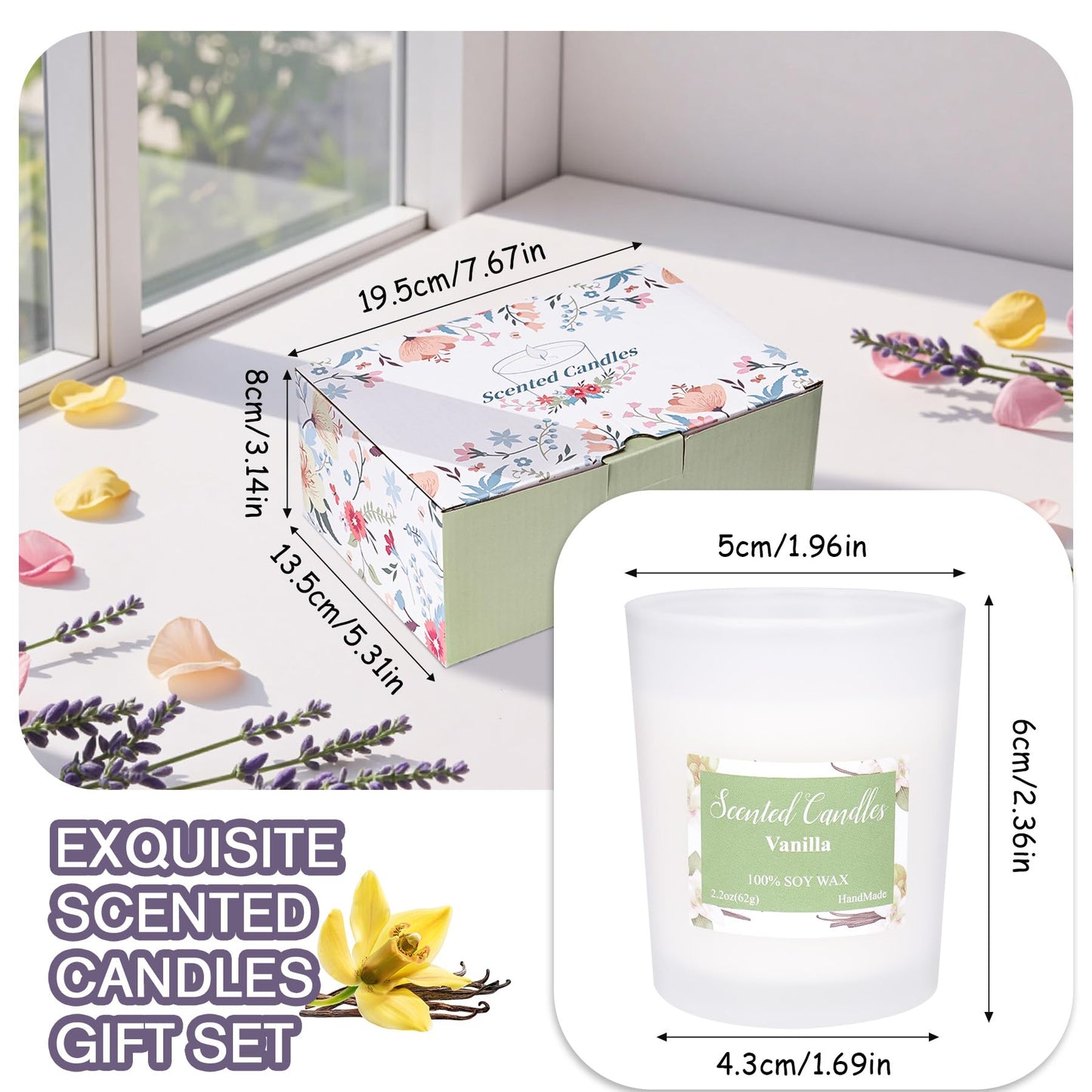 Toptime Candles Gift Set – 6 Pack Soy Aromatherapy Candles