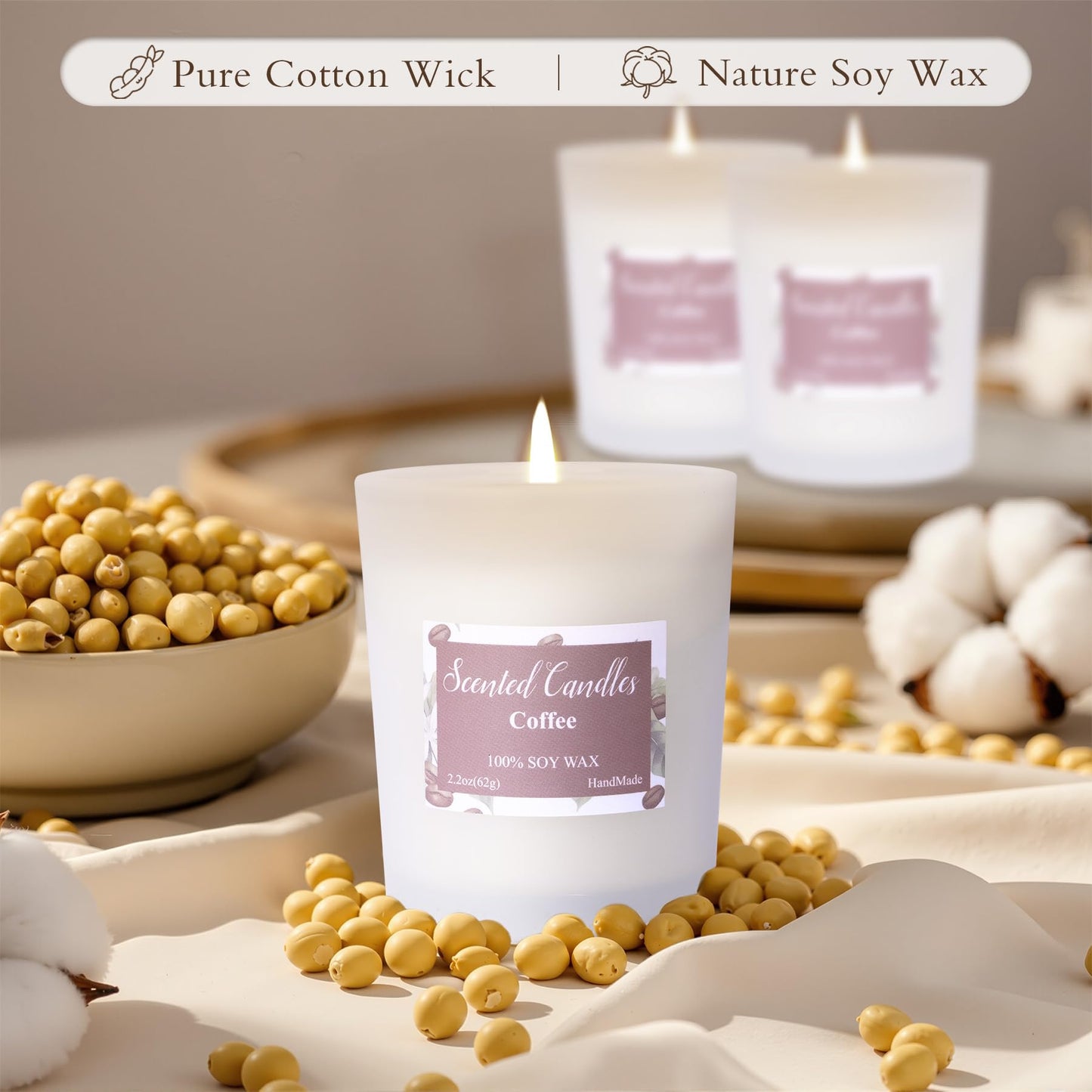 Toptime Candles Gift Set – 6 Pack Soy Aromatherapy Candles