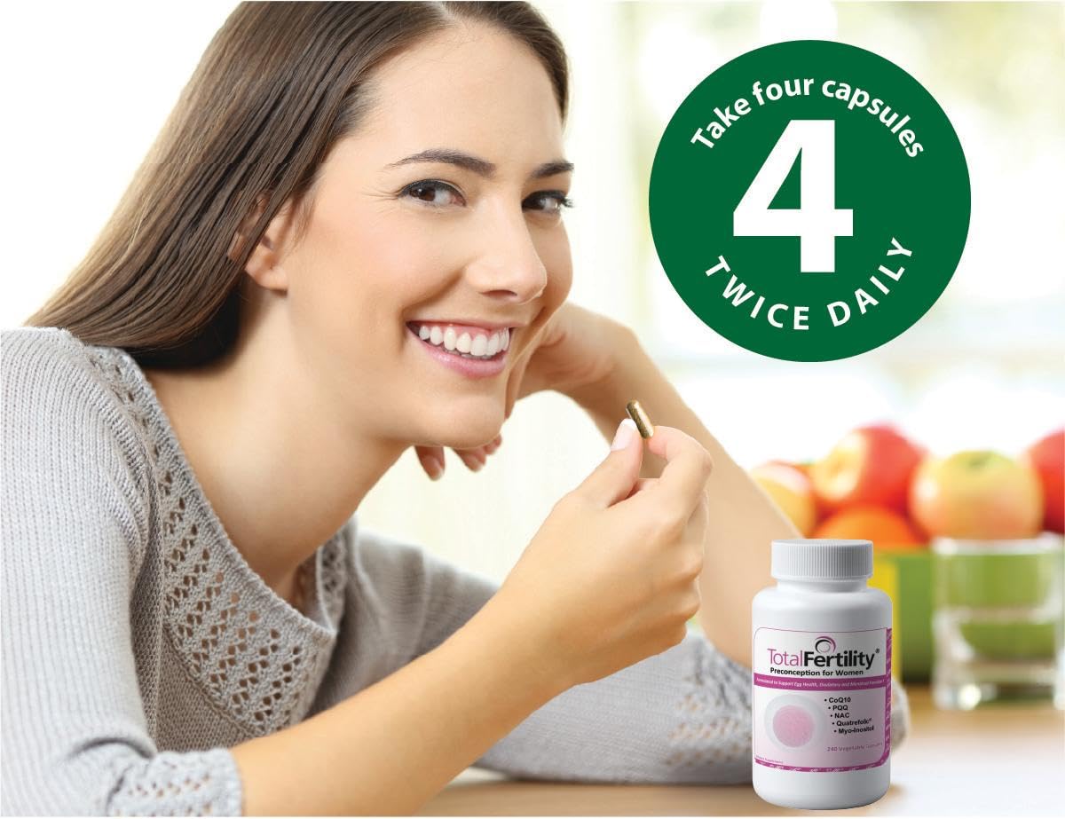 Total Fertility Preconception for Women | Egg Health & Ovulatory Support | 240 Capsules