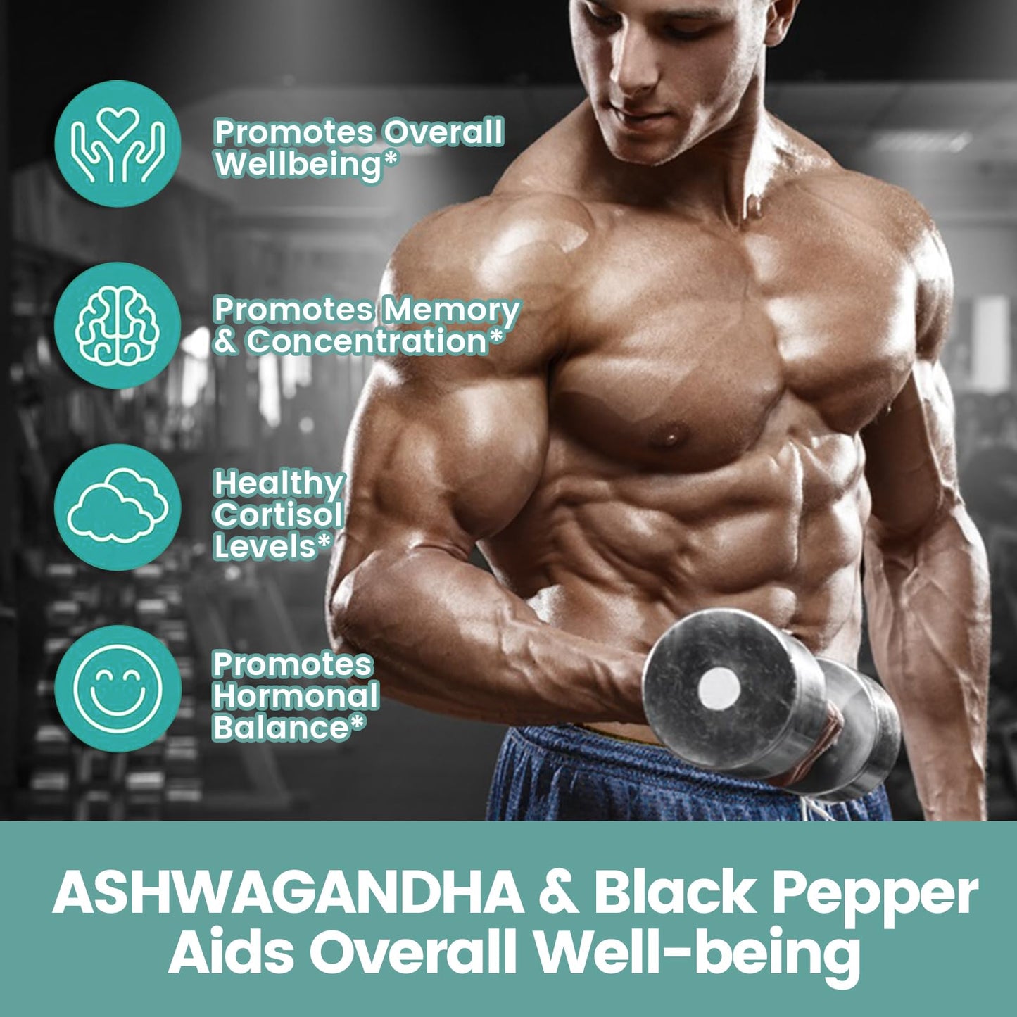 VivoNu Ashwagandha Vegan Capsules – KSM-66, Black Pepper, 60 Count