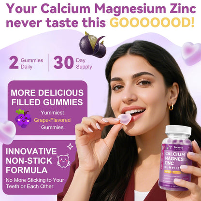 Totaria Sugar Free Calcium Magnesium Zinc Gummies - 1200 mg, 19-in-1 Vegan