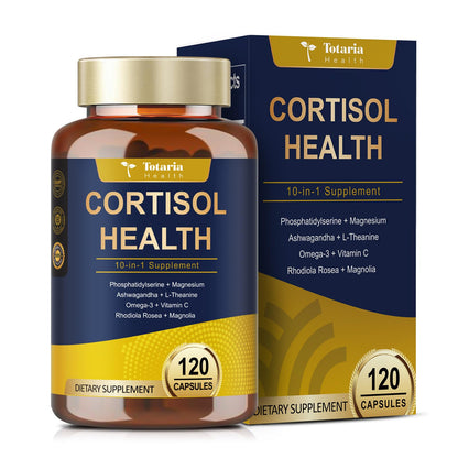 Totaria Cortisol Support with Ashwagandha, Magnesium, Rhodiola & L-Theanine - 120 Vegan Capsules (Women)